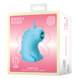 ER - Snowflake Unicorn - Massager met Likkende Tong - Blauw
