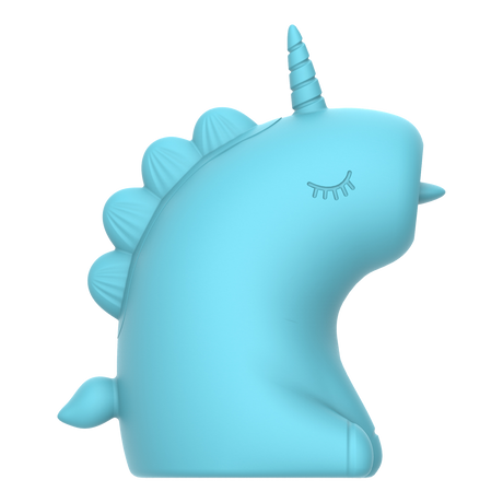 ER - Snowflake Unicorn - Massager met Likkende Tong - Blauw