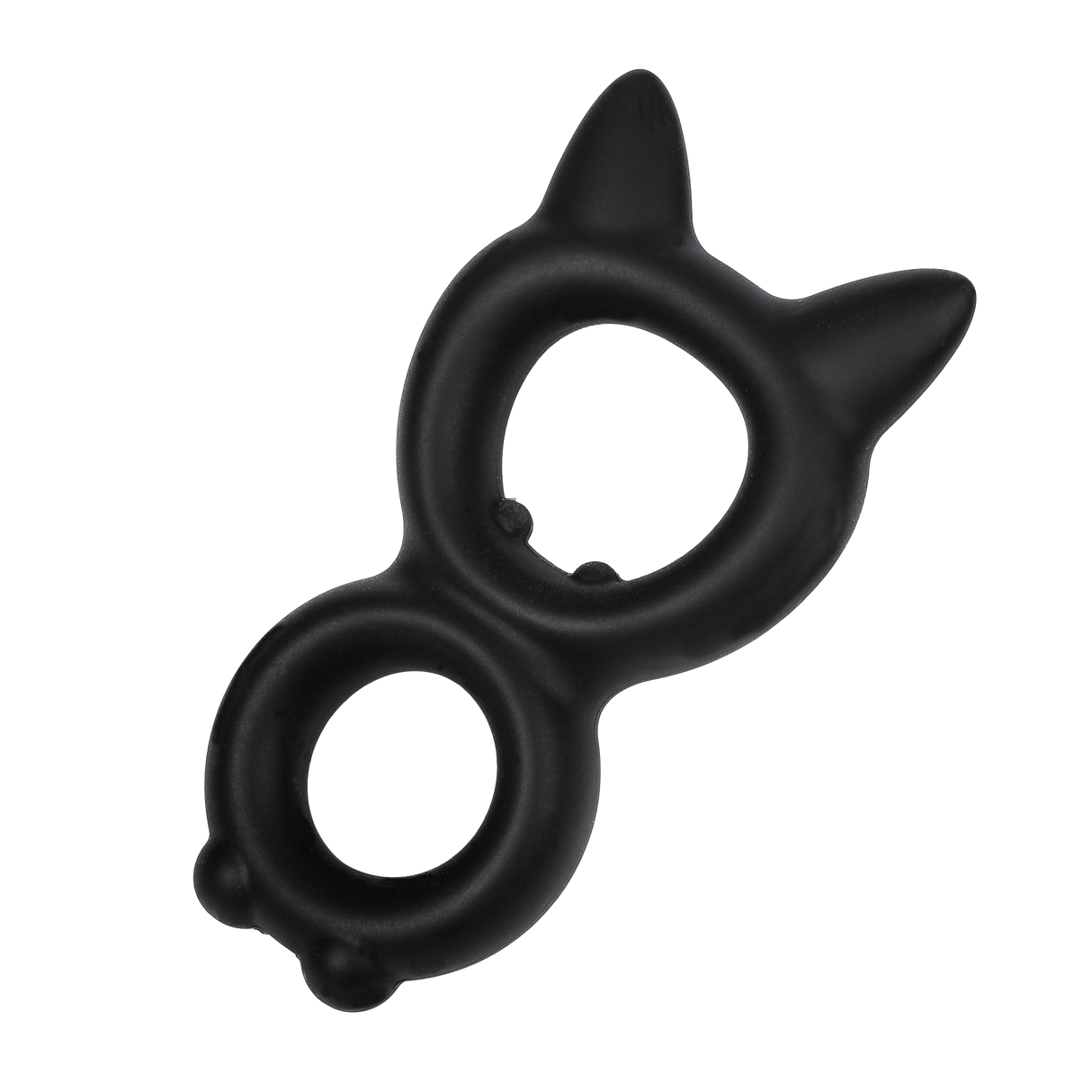 Rimba Bondage Play - Siliconen Kitty 8-vormige Ring - Zwart