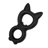 Rimba Bondage Play - Siliconen Kitty 8-vormige Ring - Zwart