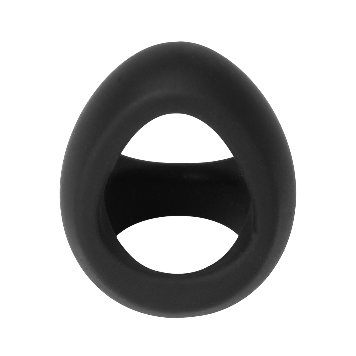 Rimba Bondage Play - Siliconen Driehoekige Cockring - Zwart