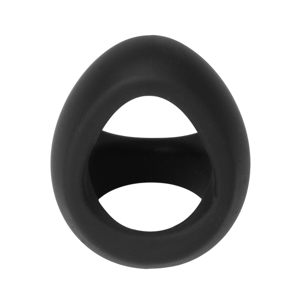 Rimba Bondage Play - Siliconen Driehoekige Cockring - Zwart