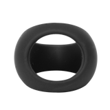 Rimba Bondage Play - Siliconen Driehoekige Cockring - Zwart