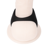 Rimba Bondage Play - Siliconen Driehoekige Cockring - Zwart