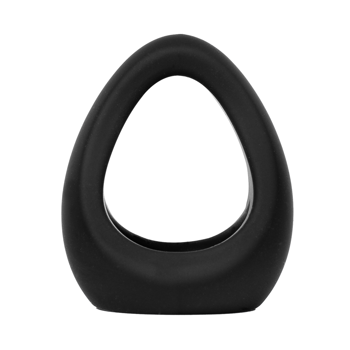 Rimba Bondage Play - Siliconen Driehoekige Cockring - Zwart