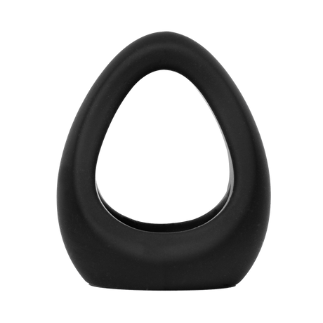 Rimba Bondage Play - Siliconen Driehoekige Cockring - Zwart