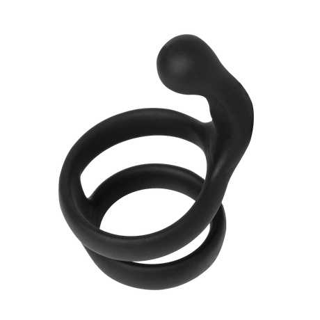 Rimba Bondage Play - Siliconen Cockring - Zwart