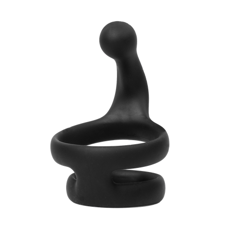 Rimba Bondage Play - Siliconen Cockring - Zwart