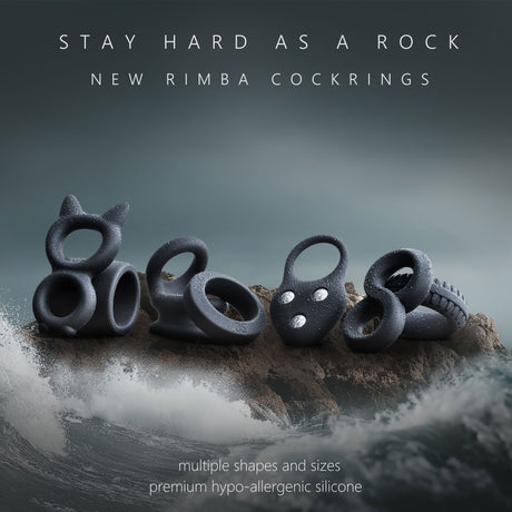 Rimba Bondage Play - Siliconen Penis Sleeve - Zwart