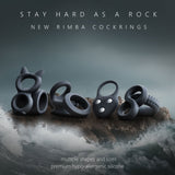 Rimba Bondage Play - Siliconen 3-Ring - Zwart