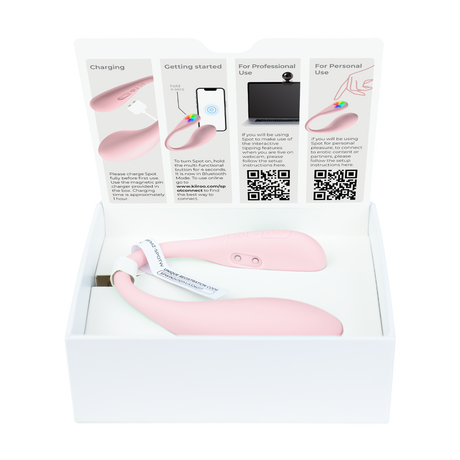 KIIROO- Spot - Draagbare Interactieve Ei-vibrator - Kiss Me Pink