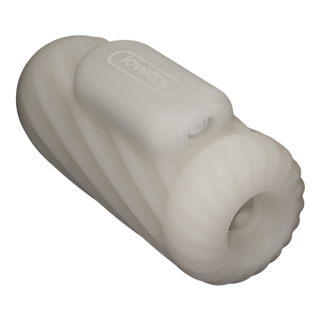 LoveToy - Knights Ring - Vibrerende Dual Purpose Sleeve - Spiraal - Wit