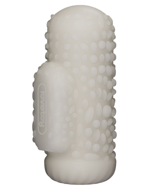 LoveToy - Knights Ring - Vibrerende Dual Purpose Sleeve - Drip - Wit