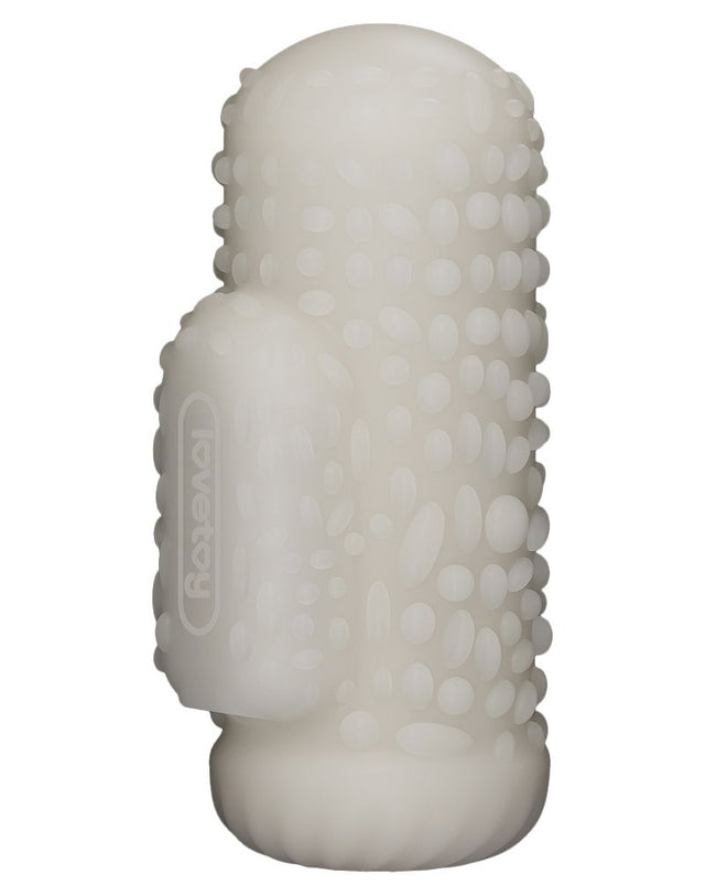 LoveToy - Knights Ring - Vibrerende Dual Purpose Sleeve - Drip - Wit