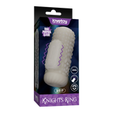 LoveToy - Knights Ring - Vibrerende Dual Purpose Sleeve - Drip - Wit