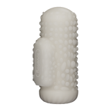 LoveToy - Knights Ring - Vibrerende Dual Purpose Sleeve - Drip - Wit