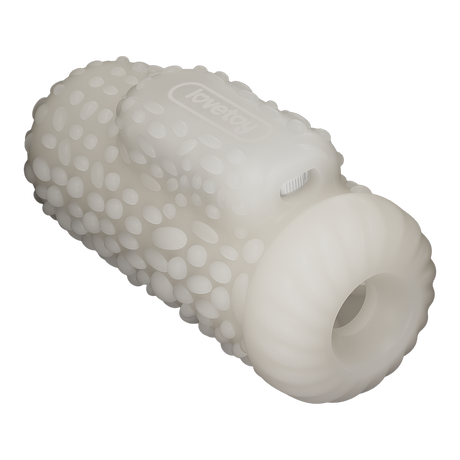 LoveToy - Knights Ring - Vibrerende Dual Purpose Sleeve - Drip - Wit