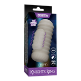 LoveToy - Knights Ring - Vibrerende Dual Purpose Sleeve - Golvend - Wit
