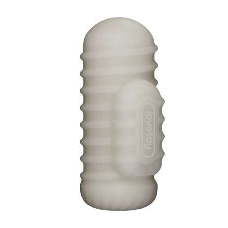 LoveToy - Knights Ring - Vibrerende Dual Purpose Sleeve - Golvend - Wit