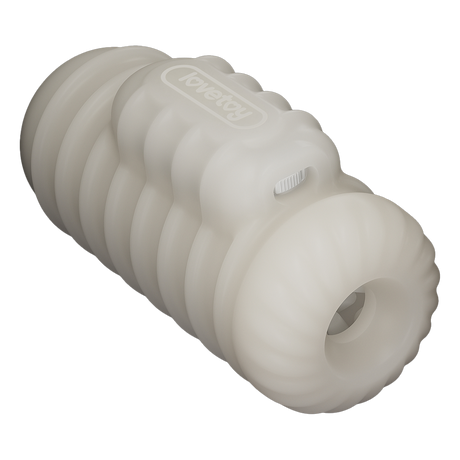 LoveToy - Knights Ring - Vibrerende Dual Purpose Sleeve - Golvend - Wit