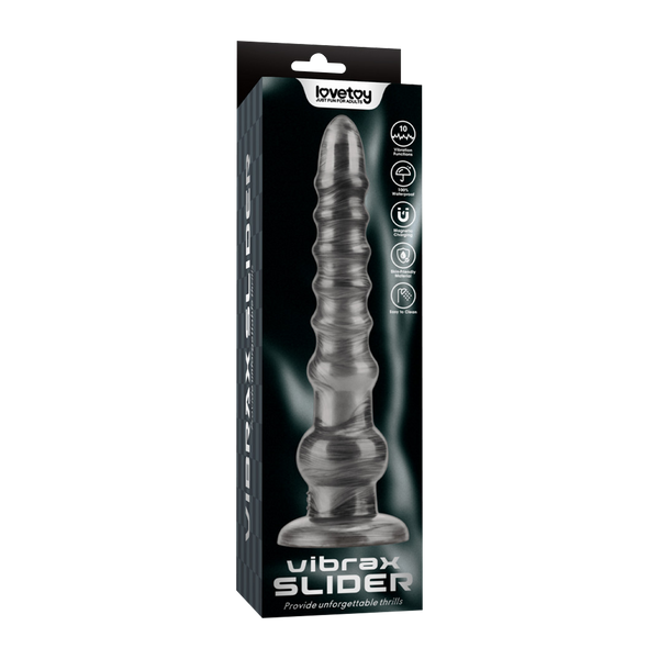 LoveToy - Kingsize Vibrerende Vibrax Slider 32 cm - Zilver