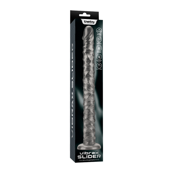 LoveToy - Kingsize Vibrerende Vibrax Slider 40,5 cm - Zilver