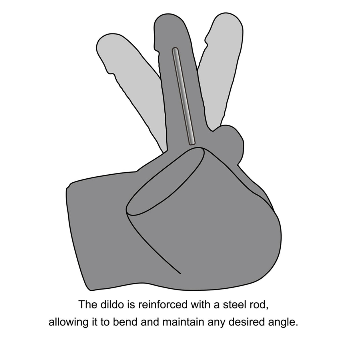 LoveToy - Streetgirl's 17 met buigbare dildo - Nude