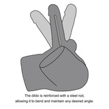 LoveToy - Streetgirl's 17 met buigbare dildo - Nude