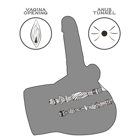 LoveToy - Streetgirl's 17 met buigbare dildo - Nude