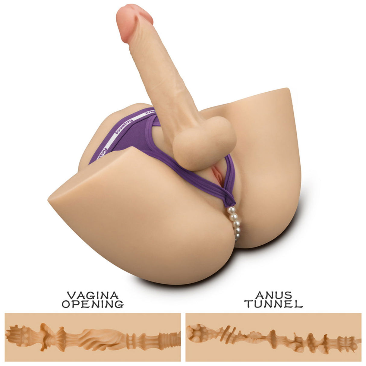 LoveToy - Streetgirl's 17 met buigbare dildo - Nude