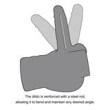 LoveToy - Streetgirl's 14 met buigbare dildo - Nude