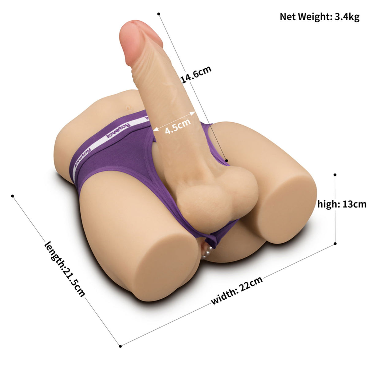 LoveToy - Streetgirl's 14 met buigbare dildo - Nude