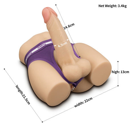 LoveToy - Streetgirl's 14 met buigbare dildo - Nude