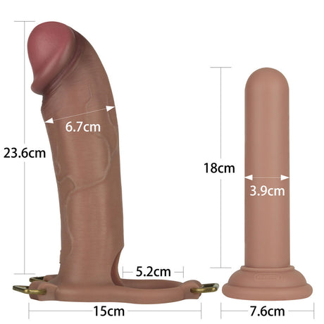 LoveToy - Ingen 25,5cm - Enchanced Set L/XL/2XL - Nude