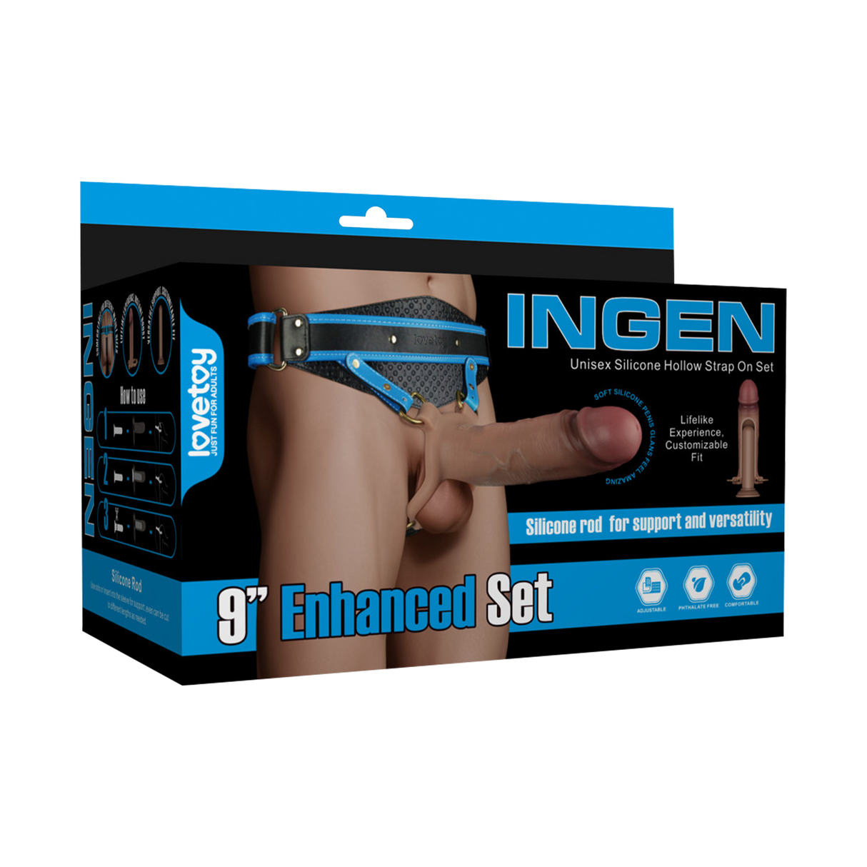 LoveToy - Ingen 23cm - Enchanced Set L/XL/2XL - Nude