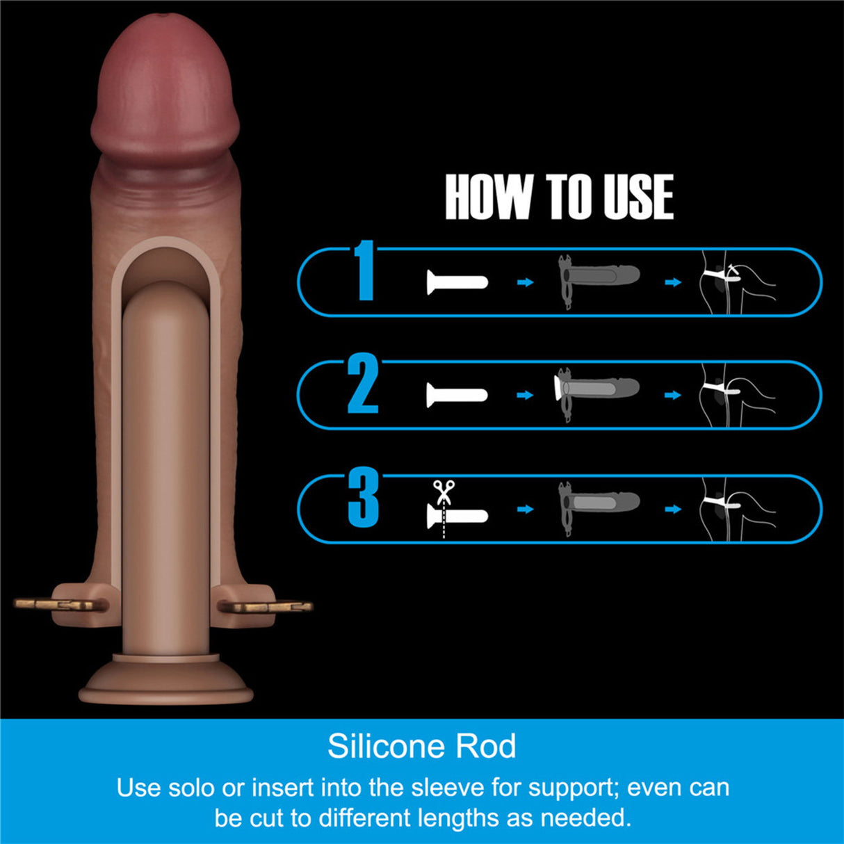 LoveToy - Ingen 23cm - Enchanced Set XS/S/M - Nude