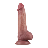 LoveToy - Power Cock 21,5 cm - Vibrerend Dual Desinty - Nude