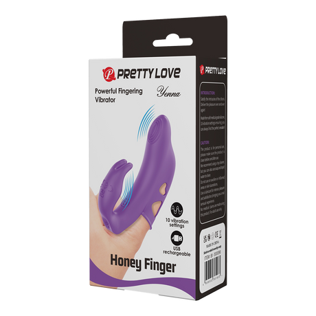Pretty Love - Yenna - Krachtige vingervibrator - Paars