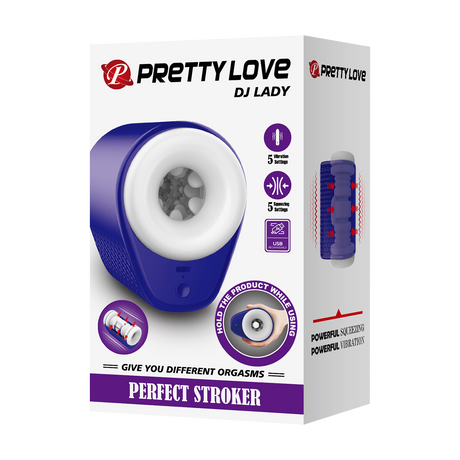 Pretty Love - DJ Lady - Squeezing Perfect Stroker - Blauw/Wit