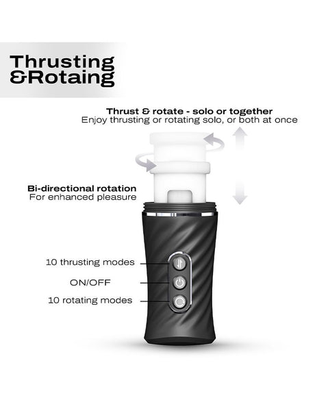 Dorcel - Thrust Blow Pro - Automatische stotende masturbator - Zwart