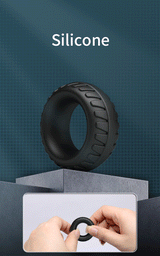 Crazy Bull - Dilson - Super Soft Siliconen Ring - Model 3 - Zwart