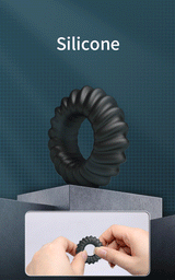 Crazy Bull - Fitz - Super Soft Siliconen Ring - Model 8 - Zwart