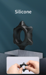 Crazy Bull - Ethaniel - Super Soft Siliconen Ring - Model 11 - Zwart