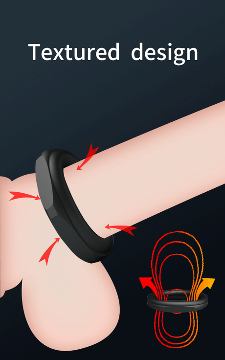 Crazy Bull - Jarvius - Super Soft Siliconen Ring - Model 14 - Zwart