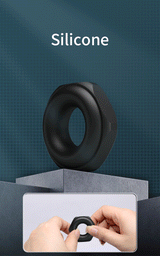 Crazy Bull - Jarvius - Super Soft Siliconen Ring - Model 14 - Zwart