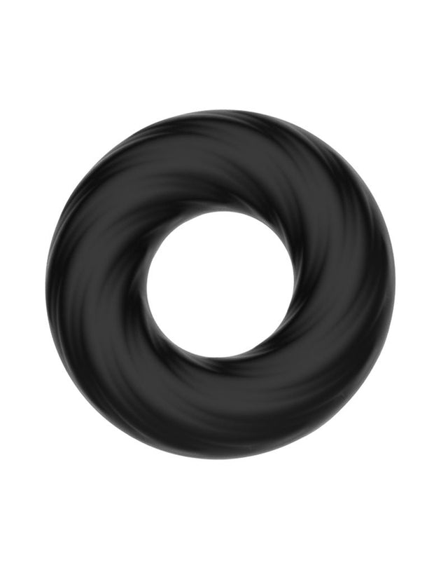 Crazy Bull - Super Soft Siliconen ring - Model 6 - Zwart