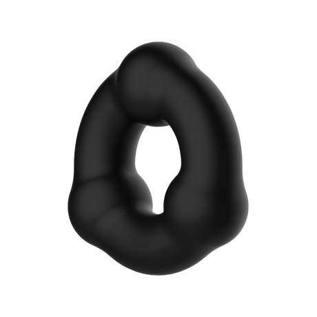 Crazy Bull - Super Soft Siliconen Ring - Model 7 - Zwart