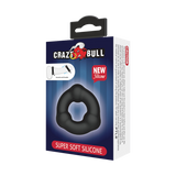 Crazy Bull - Super Soft Siliconen Ring - Model 7 - Zwart