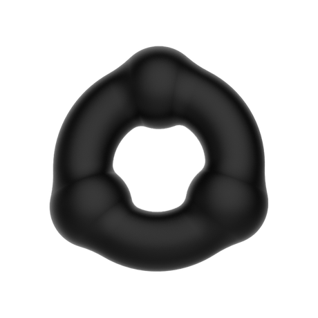 Crazy Bull - Super Soft Siliconen Ring - Model 7 - Zwart