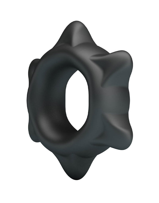 Crazy Bull - Ethaniel - Super Soft Siliconen Ring - Model 11 - Zwart